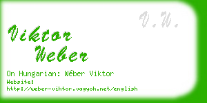 viktor weber business card